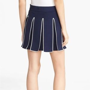 KENZO Wool Cashmere Tennis Skirt Old Money Aesthetic Navy Blue Skirt 42 10